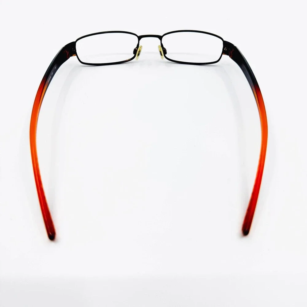 Nike Eyeglasses Mens Black Orange Rectangular NIKE 4166 008 48-18-140